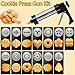 FANTEXY Cookie Press Gun Kit, Stainless Steel Spritz Cookie Press Set for Baking Icing Gun with 13 Cookie Discs and 8 Piping Tips for DIY Biscuit Cake Dessert Making and Decorating Baking Supplies