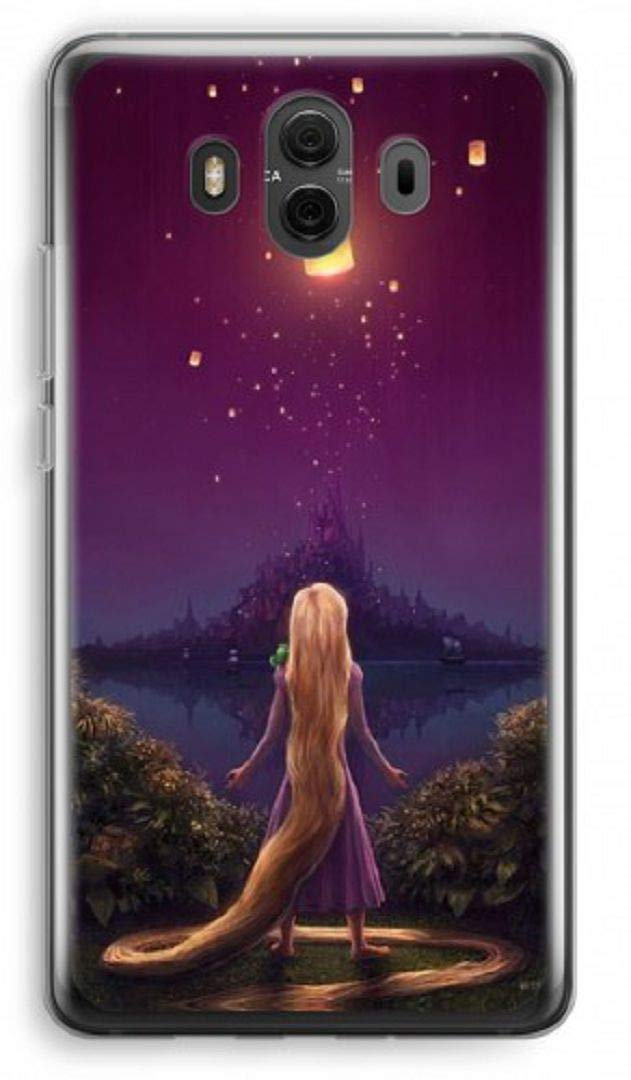 Inspired by Rapunzel cell phone case Huawei mate 10 20 pro lite x Huawei p20 p10 plus p Honor 10 9 8x view plastic phone cover for mobile transparent frame gift art disney