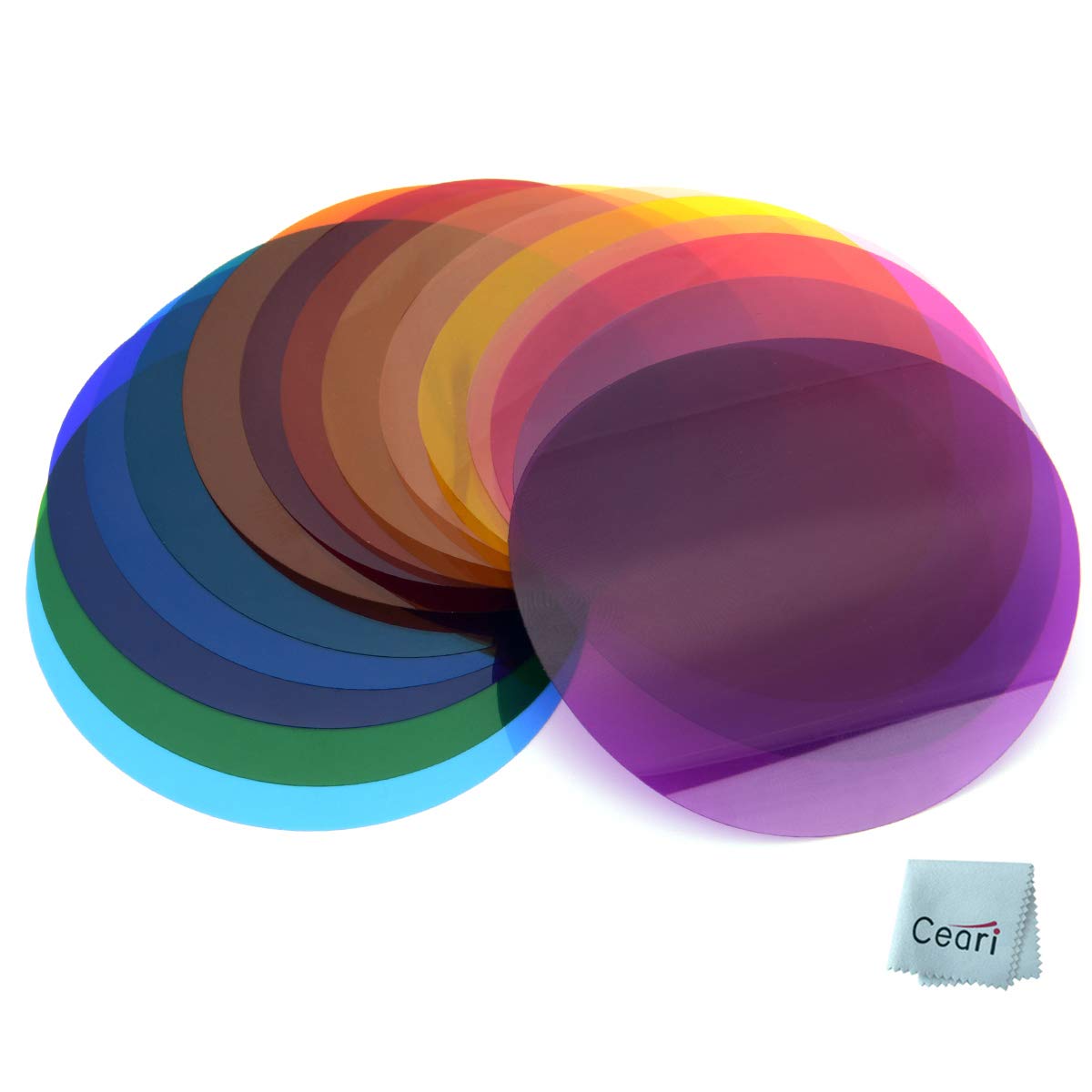 GODOXV11C Color Effect Gel Set for Use with AK-R16 Diffuser Plate for Godox V1-C, V1-N, V1-S Speedlite, AD200, AD200PRO with H200R Flash Head (15 Color 30 Pieces)