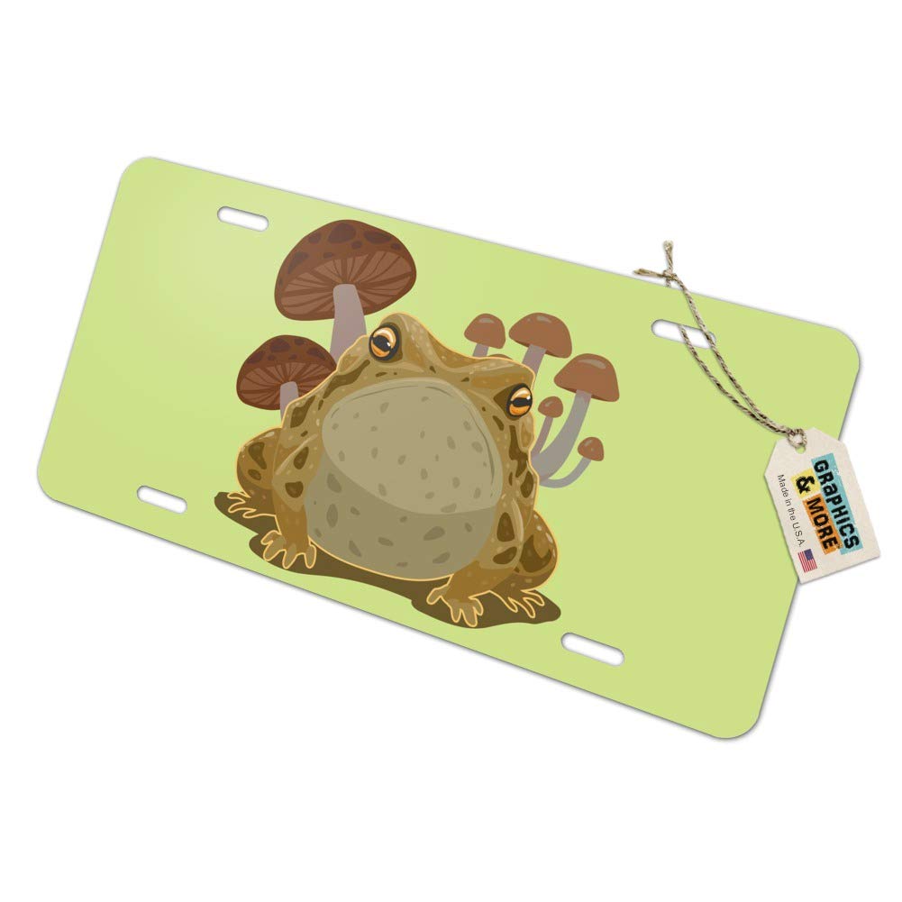GRAPHICS & MORE Toad Sitting in Front of Mushrooms Novelty Metal Vanity Tag License Plate