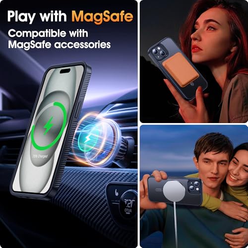 Supdeal Magnetic Kickstand for iPhone 15 Case, Compatible with MagSafe 360° Rotatable Ring Stand Holder, Non-slip Hard Matte Translucent Cover Military-Grade Shockproof Phone Case, 6.1 Supdeal Magnetic Kickstand for iPhone 15 Case, Compatible with MagSafe 360° Rotatable Ring Stand Holder, Non-slip Hard Matte Translucent Cover Military-Grade Shockproof Phone Case, 6.1