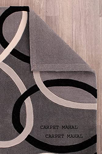 Image of Carpet Mahal Export Quality Handmade Tuffted Pure Woollen Carpet for Living Room Bedroom Size 7 x 10 feet (210X300 Cm) Color-Multi