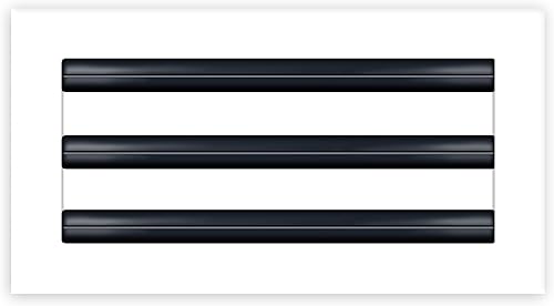 BUILDMART - Cubierta de ventilación de CA moderna blanca de 12 x 6 - Ventilación de aire decorativa - Difusor de ranura lineal estándar - Rejilla de