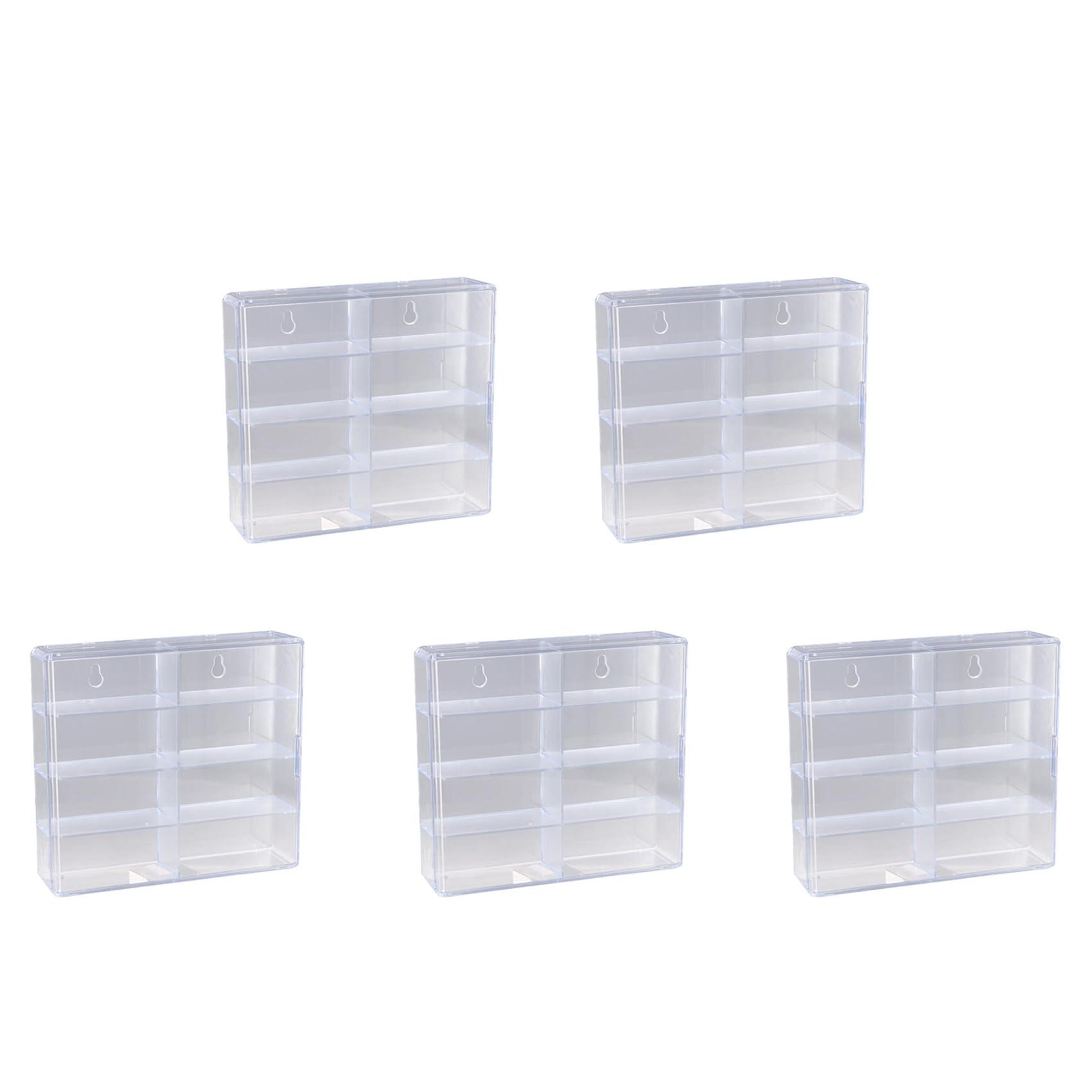 Vjsujehgy 5X 1:64 for Hot Wheel Display Box Car Model Toy Cabinet Rack for Hotwheel Cars Diecast Storage Dustproof Display Box B