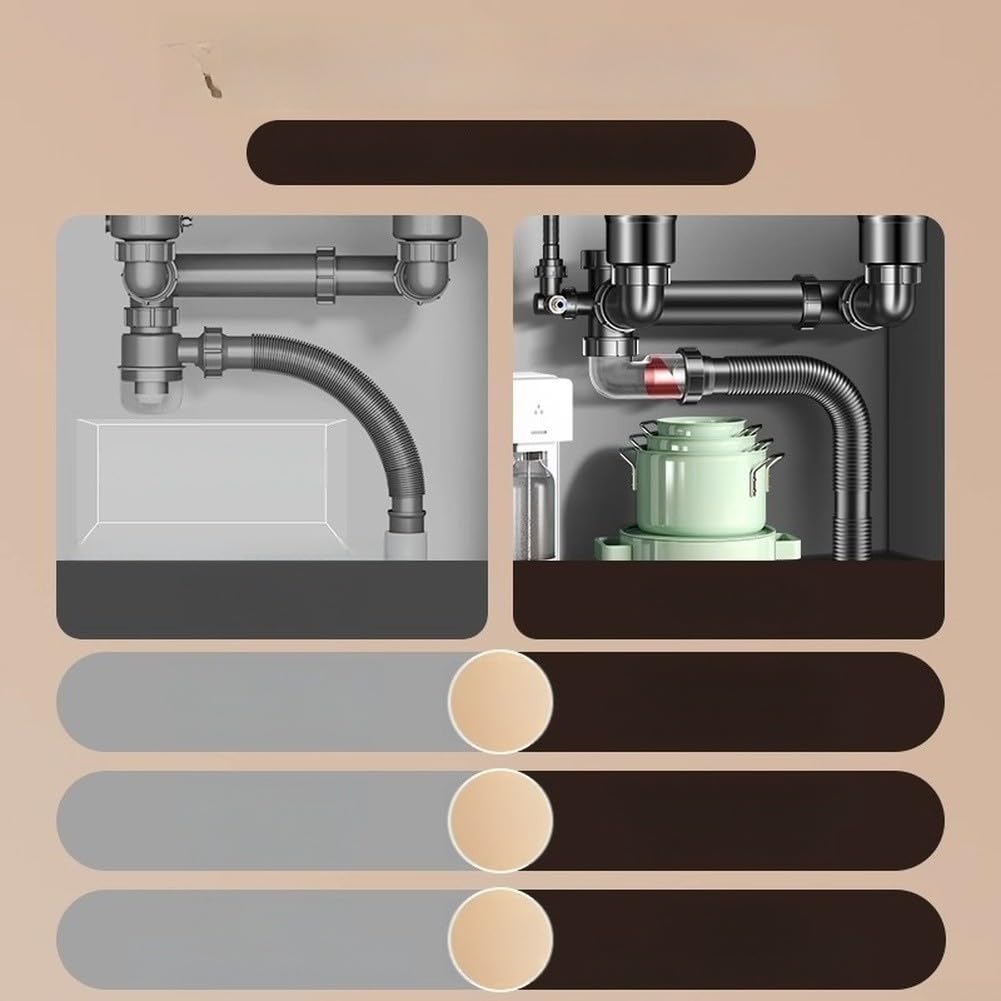 Kit tubo di scarico cucina 110 mm design salvaspazio (slot singolo 110)