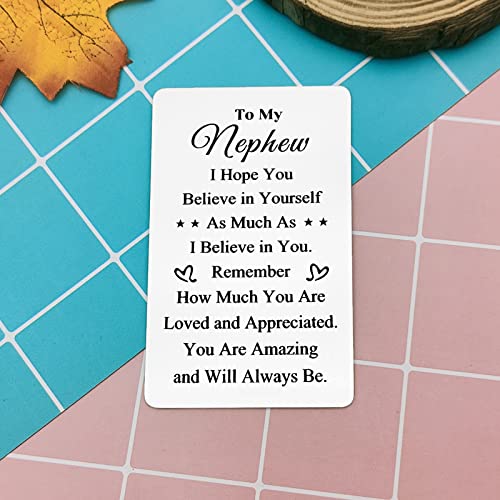 To My Nephew Wallet Card Nephew Gifts From Aunt And Uncle Wallet Card For Nephew Graduation Card Gifts Engraved Wallet Cards Nephew Graduation Gift Nephew Birthday Card Adult Nephew Birthday Gifts #TOP2
