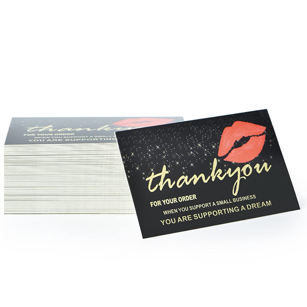 Thank You for Supporting My Small Business Card, Elegant Floral Design (3.5 x 2 Inches - 120 Business Cards) for Online, Retail Store, Handmade Goods, Customer Package Inserts (pink10)