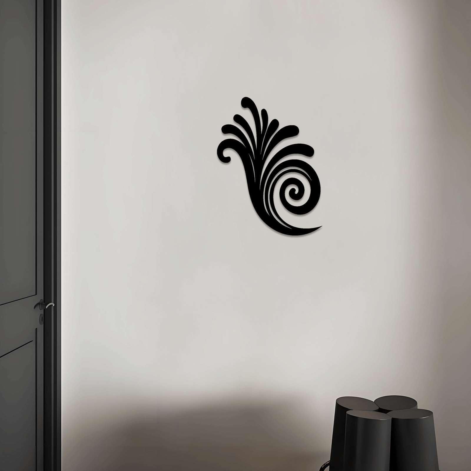 Placa de metal para decoración de pared, diseño floral, 61 cm | Placa de metal para decoración de pared, diseño floral