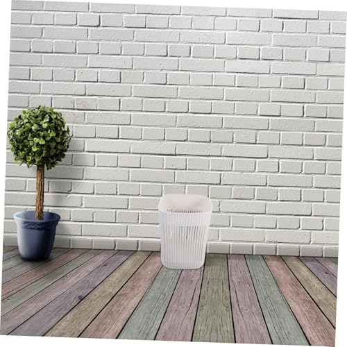 Caneca de basura rectangular blanca de 16 litros miniatura 7