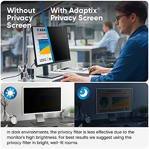 Adaptix Monitor Privacy Screen 21.5” For Desktop Computer Monitor And Imac 4K Retina – Anti-Glare, Anti-Scratch, Blocks 96% Uv – Matte Or Gloss Finish Privacy Filter Protector – 16:9 (Apf21.5W9) #TOP2