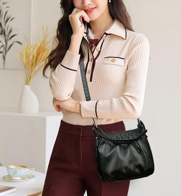 Vintage Woven Shoulder Bag – Soft PU Leather Tote with Adjustable Strap, Spacious for Everyday Use & Travel2