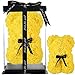 Rosa oso, regalo para mamá, mujer, para adolescentes, regalos para madres, regalos hechos a mano, osito de rosa, oso de peluche, rosa, día de San Valentín,cumpleaños - oso de rosas con caja (amarillo)