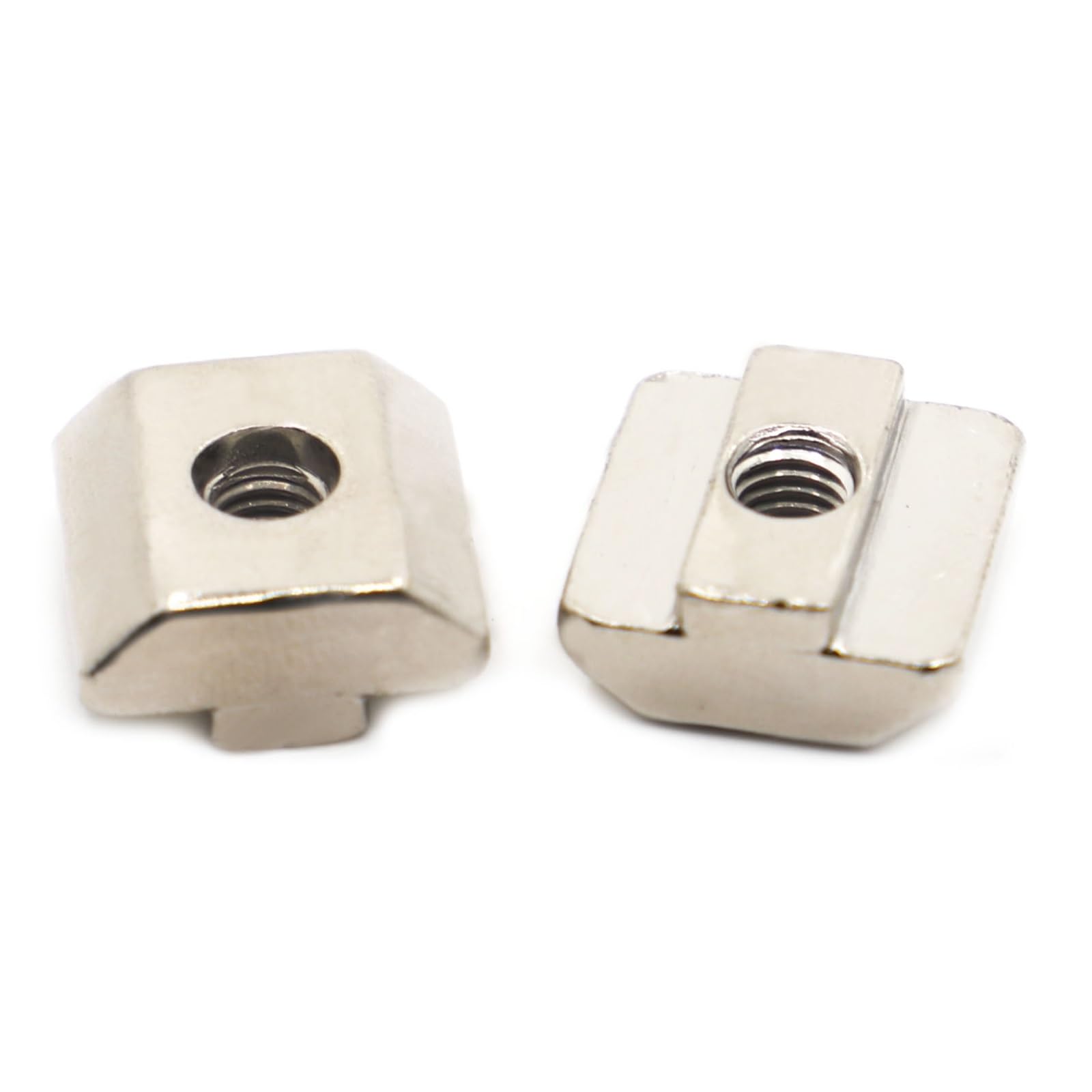 Tuercas Deslizantes Para Ranura En T - 40 Piezas De Acero Al Carbono Niquelado, Rosca M6, Para Perfiles De Aluminio Serie 20