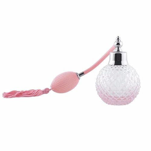 Coolrunner Crystal Art - Botella larga de atomizador de perfume recargable estilo vintage, 3.4 fl oz (rosa)