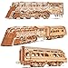 Wood Trick Atlantic Express Train 3D Wooden Puzzles for Adults and Kids to Build - 26.7x4 - Rides up to 9 ft - Mechanical Locomotive Model Kit for Adults and Kids