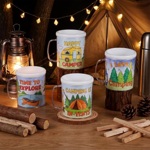 Set de 12 tazas de campamento para pintar 8 oz miniatura 3