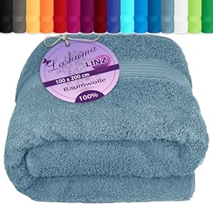 Lashuma Linz Saunatuch 100x200 Tauben Blau