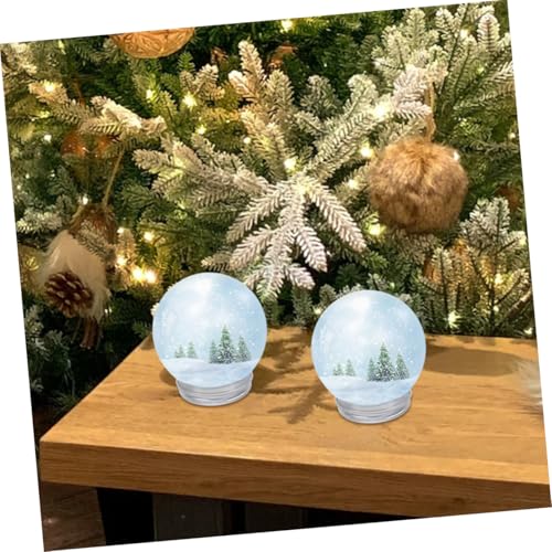 Bola de nieve navideña de plástico transparente rellenable para frascos de dulces DIY 7