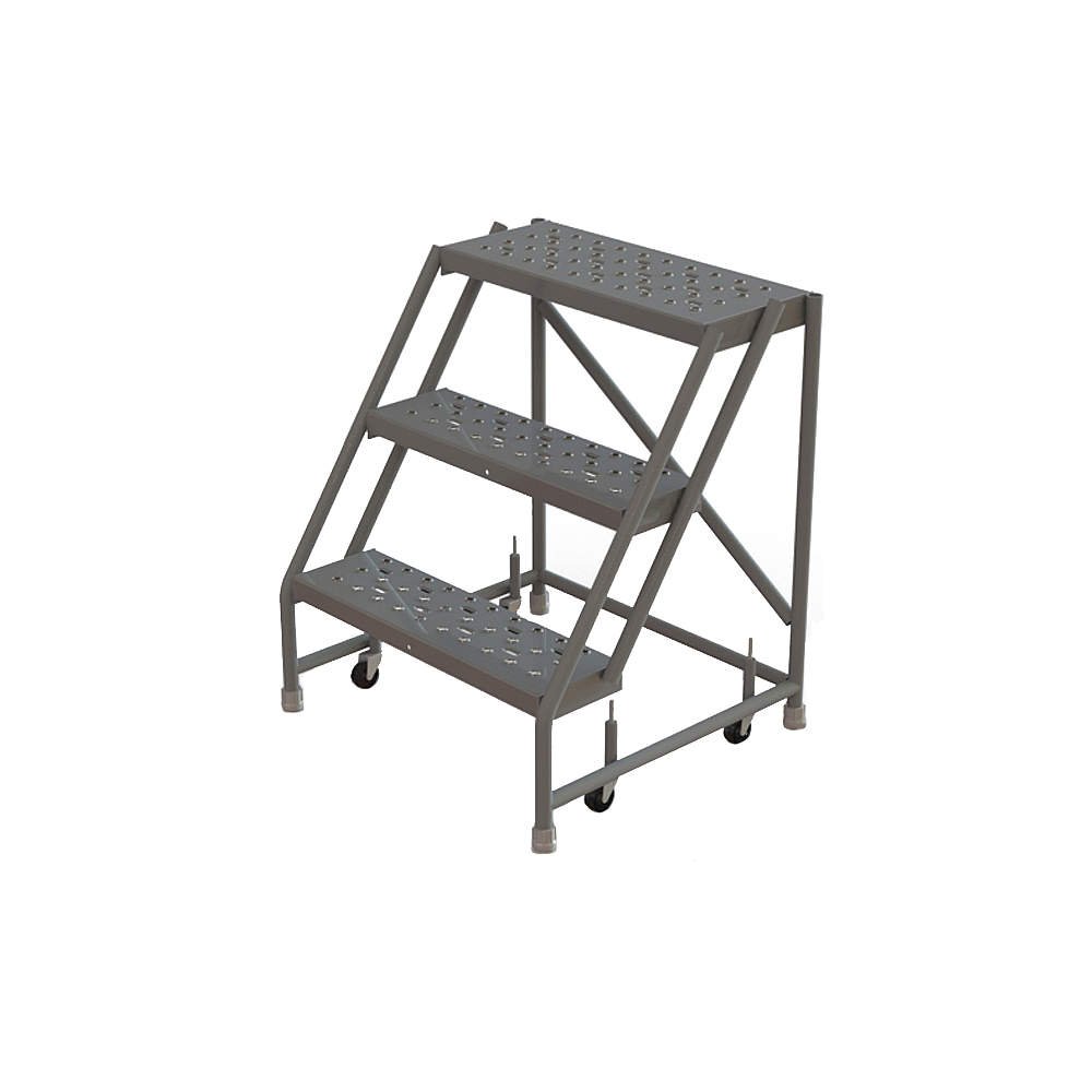 Tri Arc 3-Step / Perforated Tread / 24-inch Wide Step Step Ladders