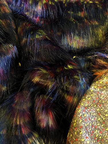 Tissu fausse fourrure de luxe violet feu coupon de 500cm x 150cm ameublement