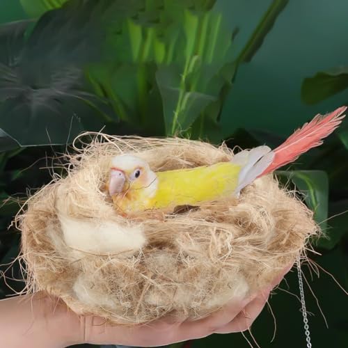 Image of Bibabala 40g /1.41oz Pack Bird Nesting Material, Mixing Natural Materials Breathable and Dry Building for Bird for Cage,Gardens,Tree Trunks