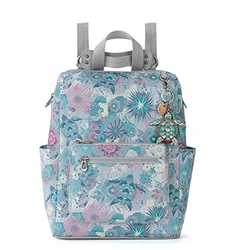 Sakroots Sarga ecológica Loyola Mochila Eco-Twill, Bolso Convertible con Correas Ajustables, Grey Seascape, Talla única para Mujer Cover