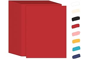 Goefun Red Printer Card Paper 8.5 x 11, 100 Sheets 65lb Card...