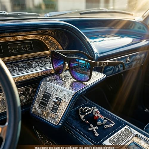 Image of Locs Men's Gangster Oversized Rectangular Horn Rim Sunglasses - 91055 & 91295 Series