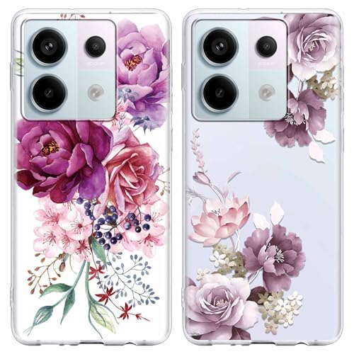 2 x Cover per Xiaomi Redmi Note 13 Pro X6 5G 6.67 - Custodia Leopardata per Telefono Aesthetic Disegni Leopardo Custodie Protettiva per Cellulare Antiurto case silicone bianco nero