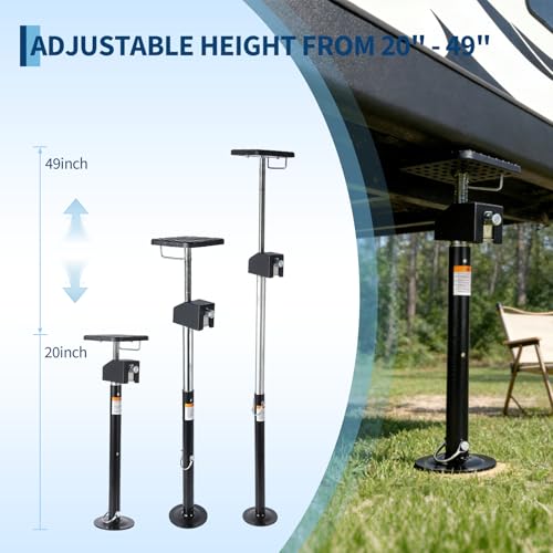 Garvee 6 Pack RV Slide Out Supports Jack with a Flat Top Support Block, RV Stabilizer Jacks Supports Up to 30,000lbs, 21"-49" Quick-Lift Adjustable - Drill & Hand Crank Compatible for Campers & RVs by Garvee - Image 8