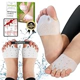 2 Pares - Separadores de Dedos de Los Pies + Banda Anti-juanetes - Corrector de Juanetes 0% BPA - Separador Silicona...