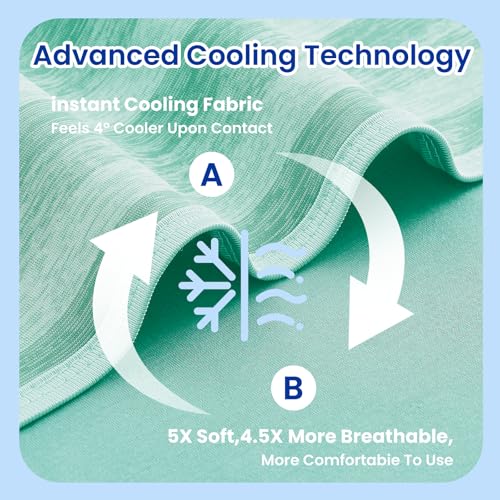 Gohero Cooling Blankets for Hot Sleepers, Arc-Chill Q-Max >0.5 Cool Fiber, Summer Cooling Throw Blanket for Hot Weather, Keeps Body Cool for Night Sweats, Soft Lightweight Sofa Blankets for Kid Adults — view 5