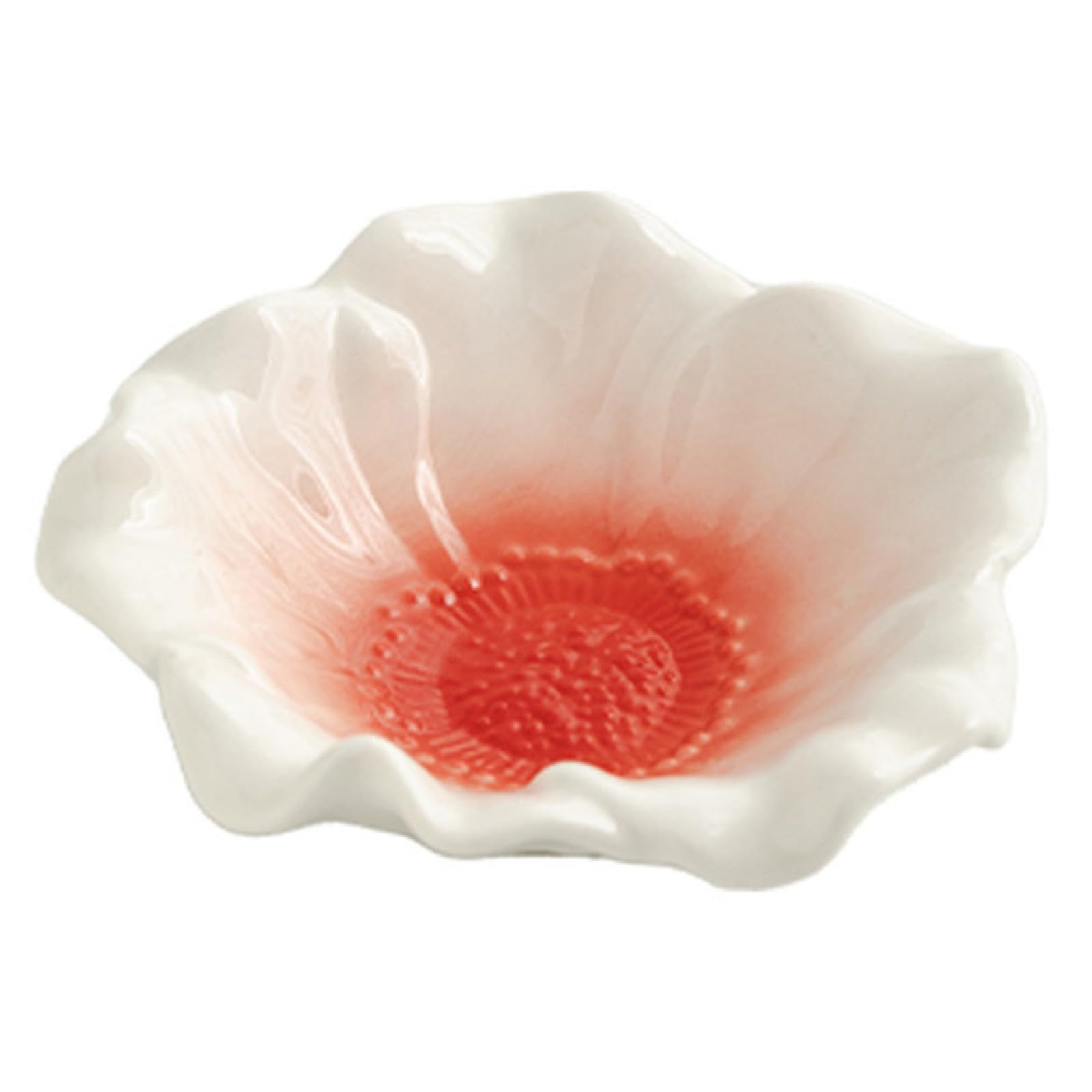 YWLUUOO Ceramic Floral Gradients Tray with Nonslip Base for Jewelry Organization and Modern Art Decoration Storage Flower Shaped Storage Plate