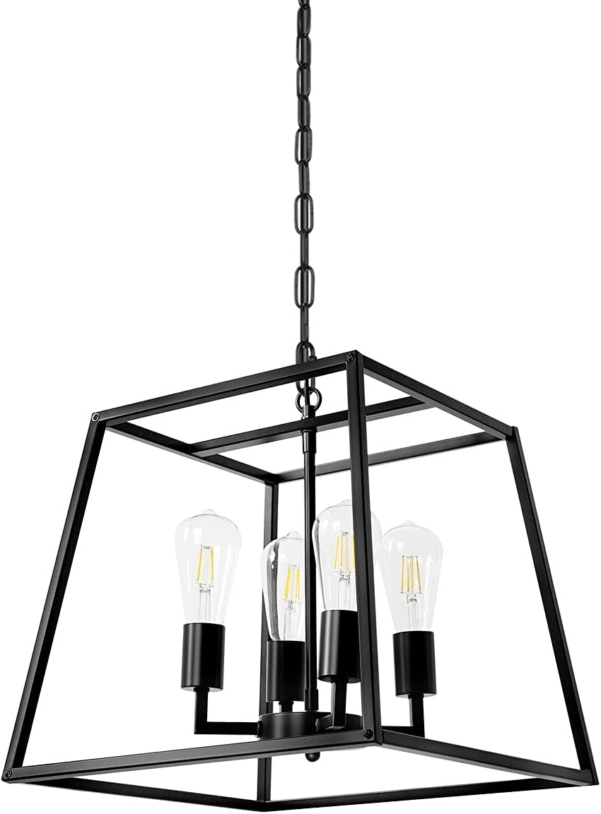 Zosimio Black Farmhouse Chandelier Industrial Modern Rectangle Popular Product H