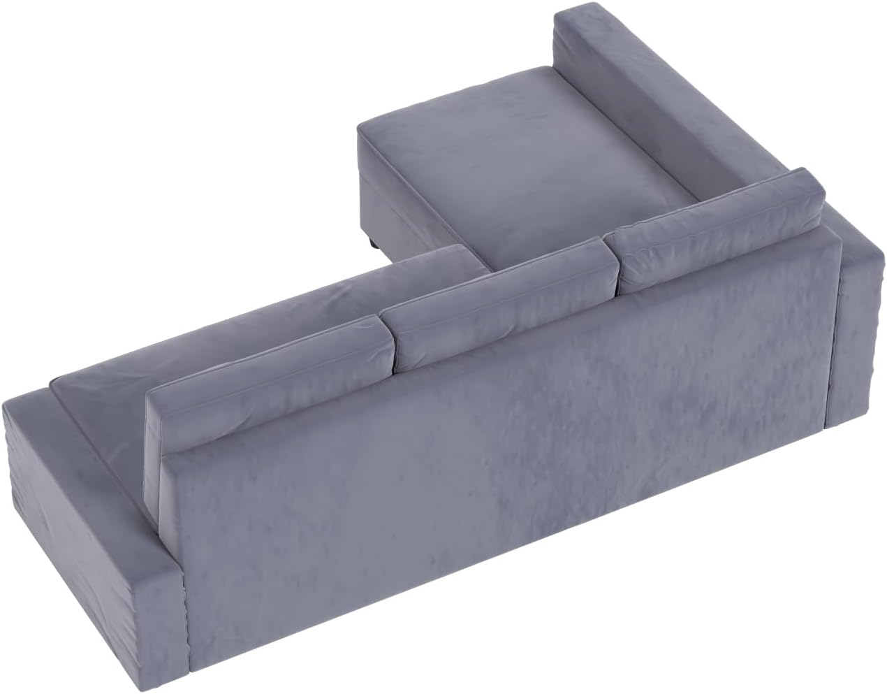 HomeTown Market Heavy Duty Velvet Friheten Sofa Cover Replacement Compatible with IKEA Friheten Sofa Bed Sleeper Sectional Corner Slipcover (Velvet Light Blue Right)