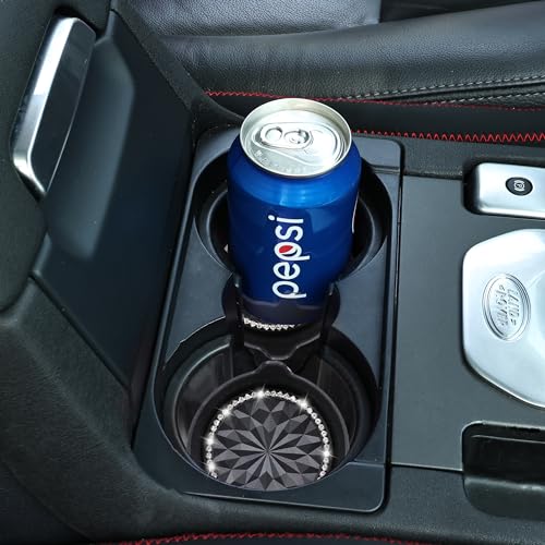 Image of Amooca 2-Pack Car Cup Holder Coaster Bling Crystal Rhinestone Car Interior