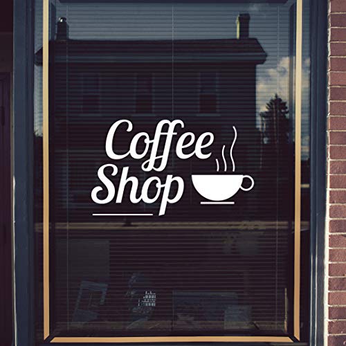 Coffee Shop Contemporary Window Sign Vinyl Graphics Sticker Shop Cafe Coffee Shop Restaurant