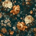 Fvlow Glowing Floral Peel and Stick Wallpaper Vintage Dark Green Wallpaper Vinyl Wrap Kitchen Worktop Covering Self Adhesive Thick Flowers Contact Paper for Cabinets Drawers Sticker Decor 17.4" x 394"