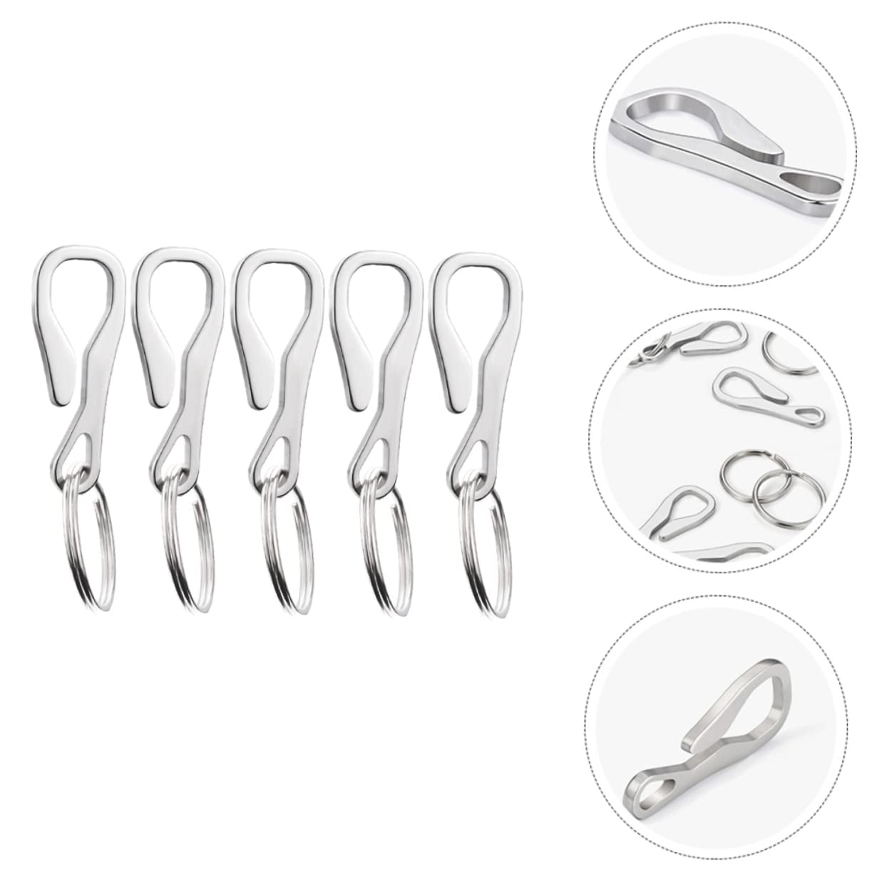 Toyvian Schlüsselring Clips Teiliges Haken Zubehör Für Schlüsselanhänger Und Robuste Aufhängemöglichkeit Für Taschen Und Rucksäcke Vielseitig Einsetzbar