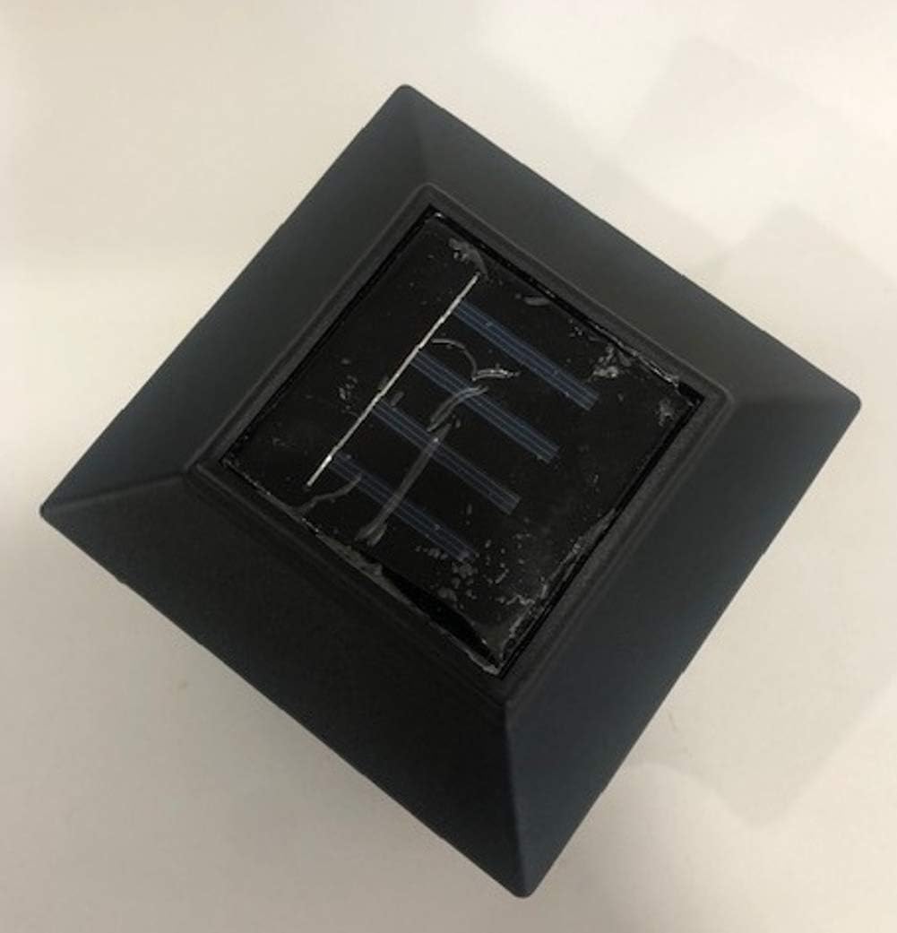 🔥 Exquisite Selebrity 8 Pack 4x4 Solar Powered Plastic Black/Copper/White Square Garden Deck Patio Fence Pathway Post Light White LED (Black)