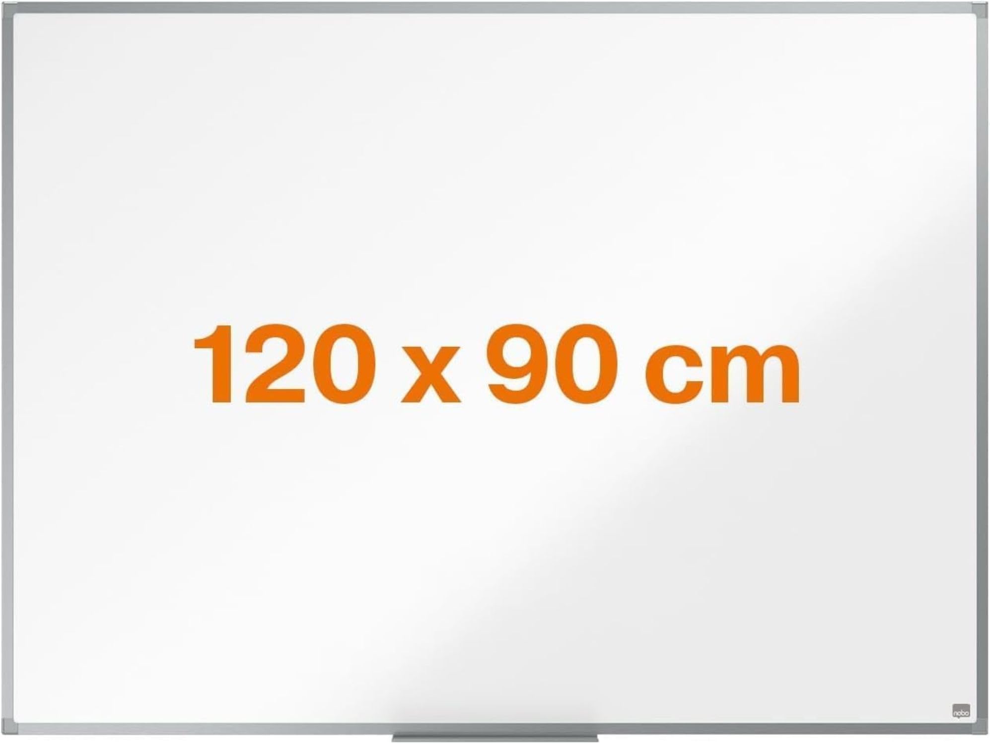 Nobo 1915464 - Pizarra Magnética de Acero, 120 x 90 cm, para Notas Borrables en Seco con Marco de Aluminio y Bandeja para Rotuladores, para Montar en la Pared, para Oficina, Hogar o Aula