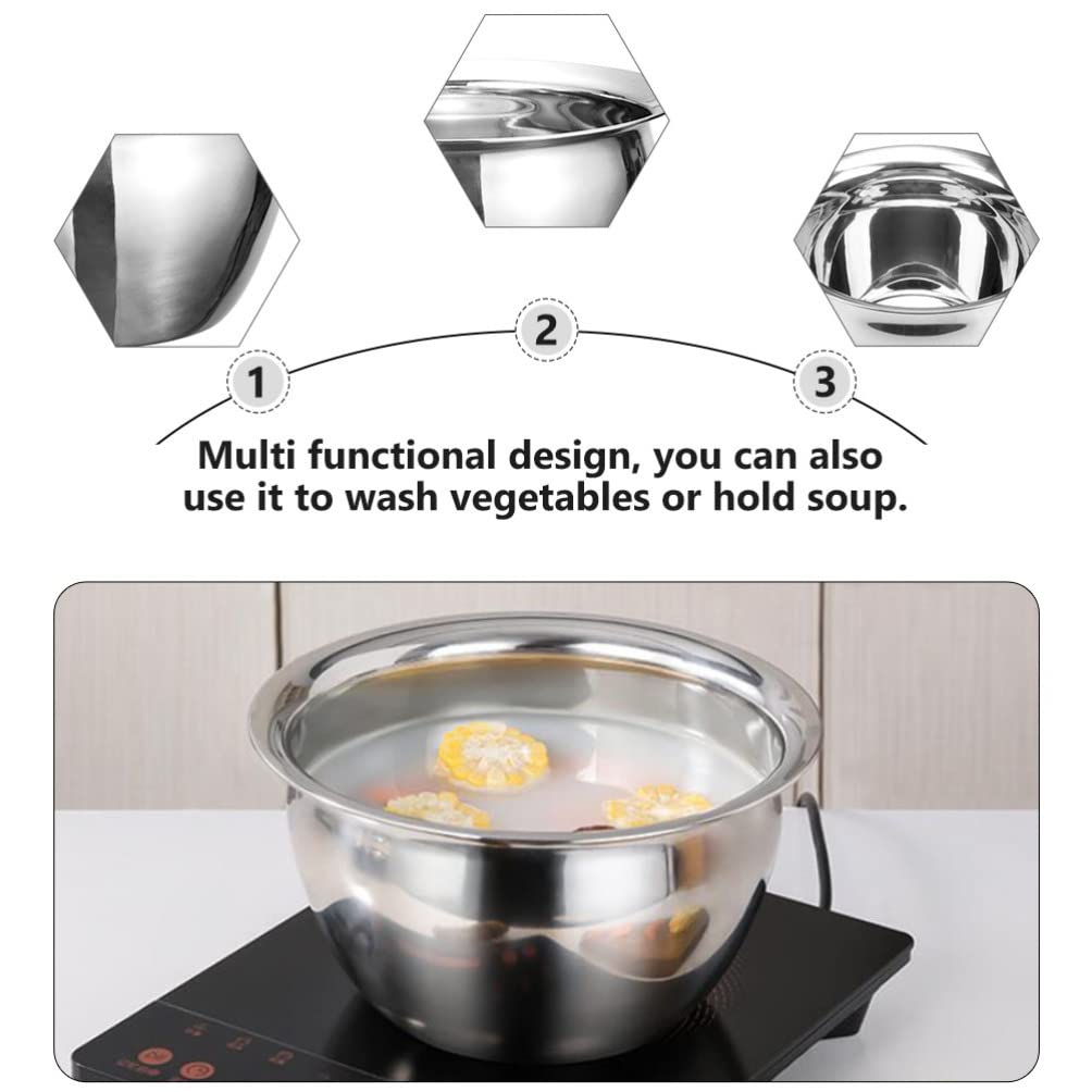 HEMOTON 1pieza Bol De De Acero Inoxidable Multifuncional Para Cocina Para Condimentos y Snacks Fácil De Limpiar y Usar