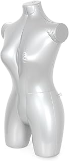 Newsmarts Female Mannequin, 3/4 Form Inflatable Dummy Torso Models
