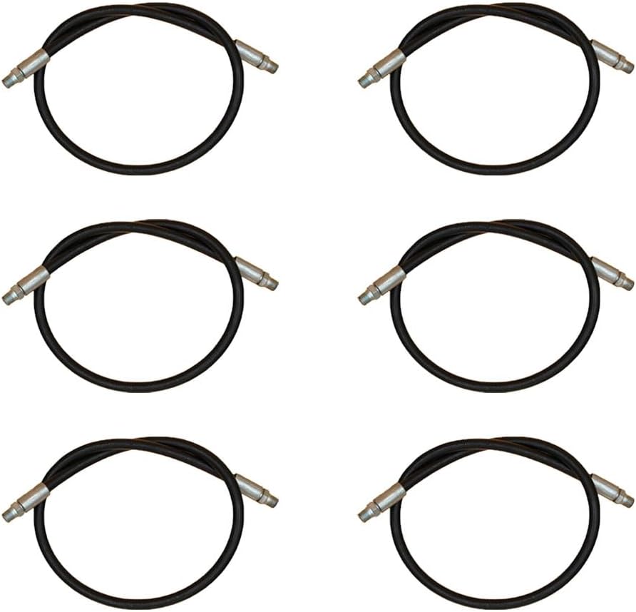 (Pack of 6) High Pressure Hydraulic Hoses Fits Western UniMount Standard