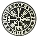 Vegvisir Viking Patch PVC Compass Norse Patch Compatible with Velcro PVC Patches for Backpacks,Viking Patches for Vest,Viking Morale Patch,Vikings Patch,Tactical Patches (Black White Glow Dark)