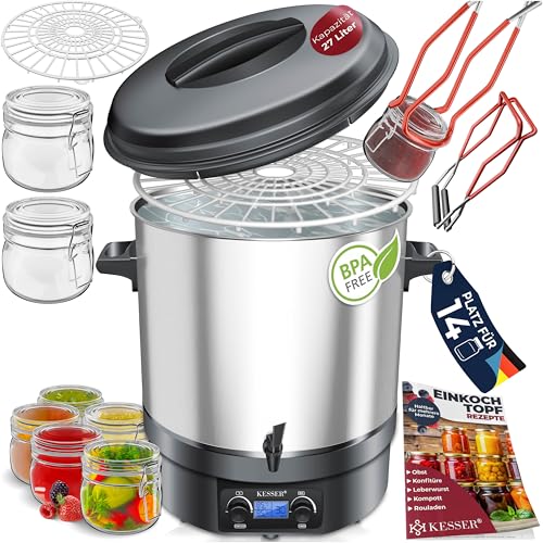 KESSER Einkochautomat 27 Liter Glühweinkocher Glühweinkessel...