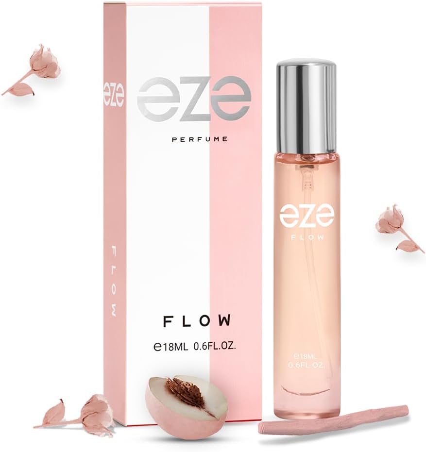 Perfume Flow Eau De Parfum For Women - 18ml | Long-Lasting Luxury Perfume | Elegant Peach, Freesia & Rose | Warm Sandalwood, Musk & Vanilla Base | Premium Floral & Woody Fragrance