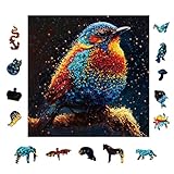 EXPÉRIENCE DE JEU EXCEPTIONNELLE : Ce puzzle en bois unique comprend 150 pièces irrégulières formant un magnifique motif d’oiseau. Il contient de petites formes d’animaux qui rendent l’expérience plus amusante et stimulante.