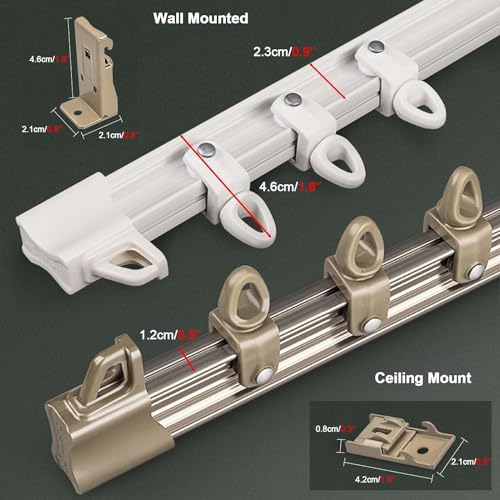 Rail de rideau de douche flexible pour tringle courbée de salle de bain