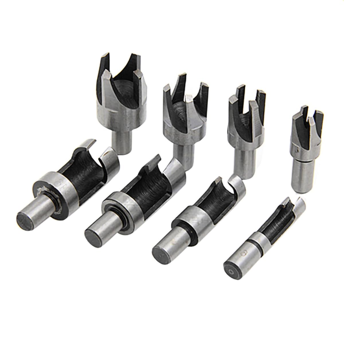 8-Piece Carbon Steel Plug Cutter Set | Barrel & Claw Type for Wood Drilling & Dowelling